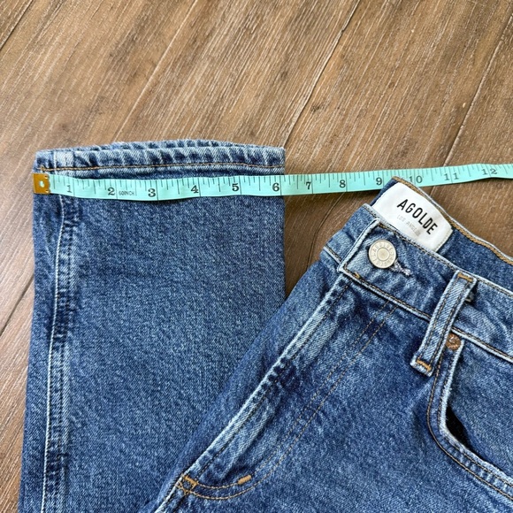 AGOLDE Merrel Jeans High Rise Straight Leg Blue Ankle - Picture 5 of 14